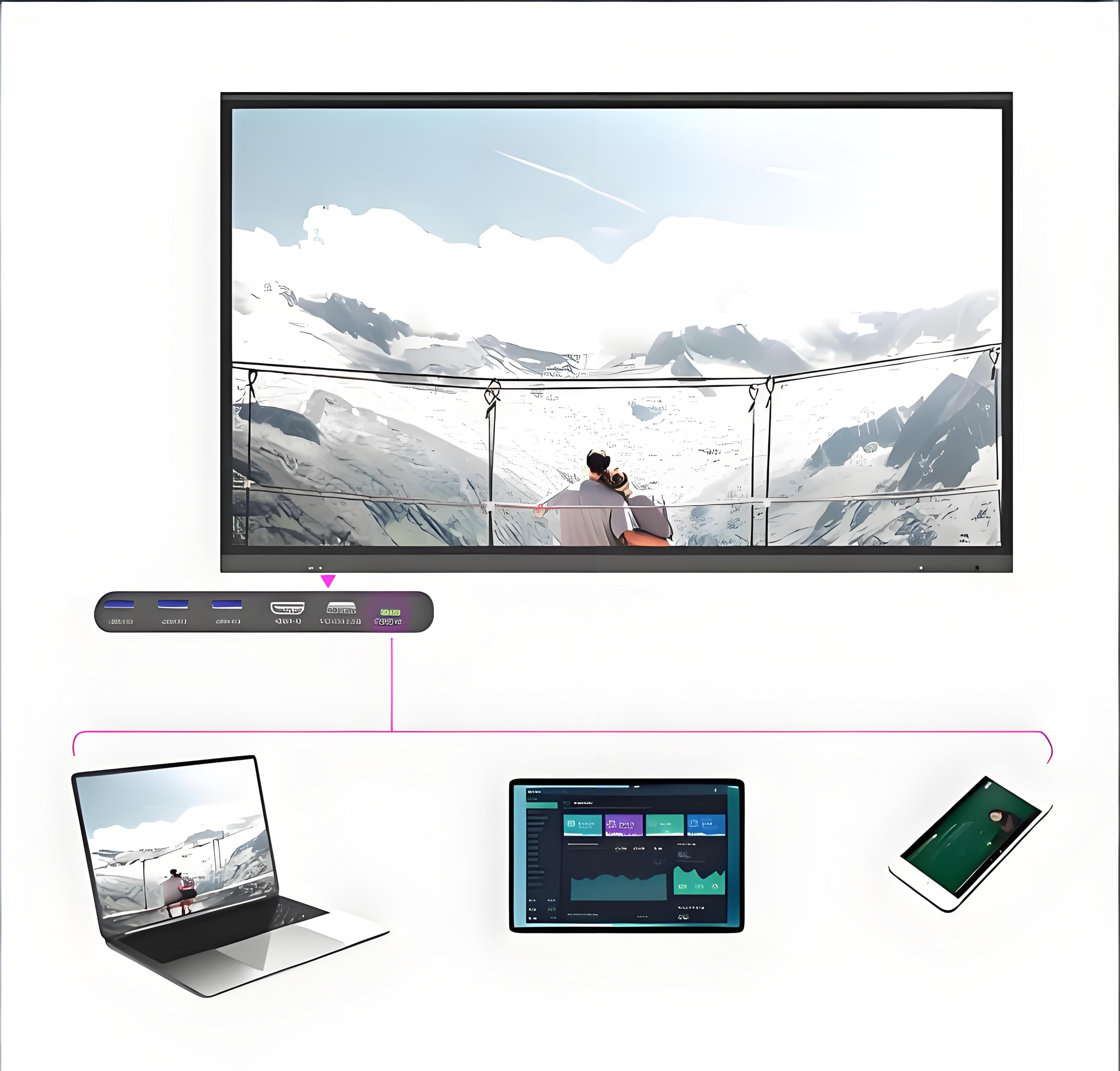 Inventory management system interface showing product lists and stock levels, organized warehouse background